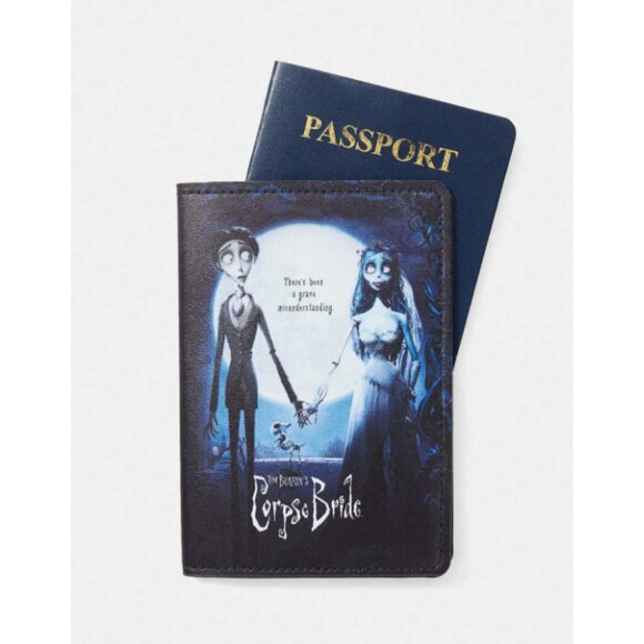 Corpse Bride PU Leather Passport Holder – Gothic Travel Accessory Fans Nightmare - Picture 3 of 5
